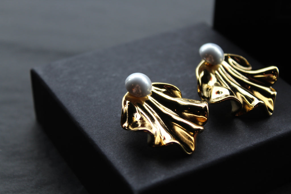 Stainless Steel Pearl Earrings
