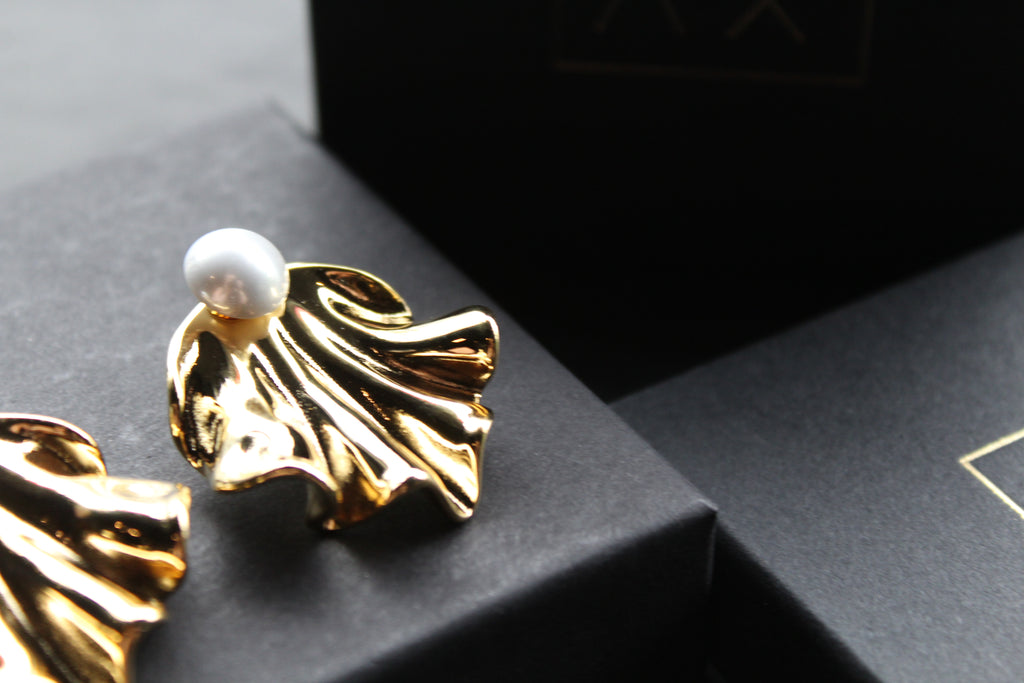 Stainless Steel Pearl Earrings
