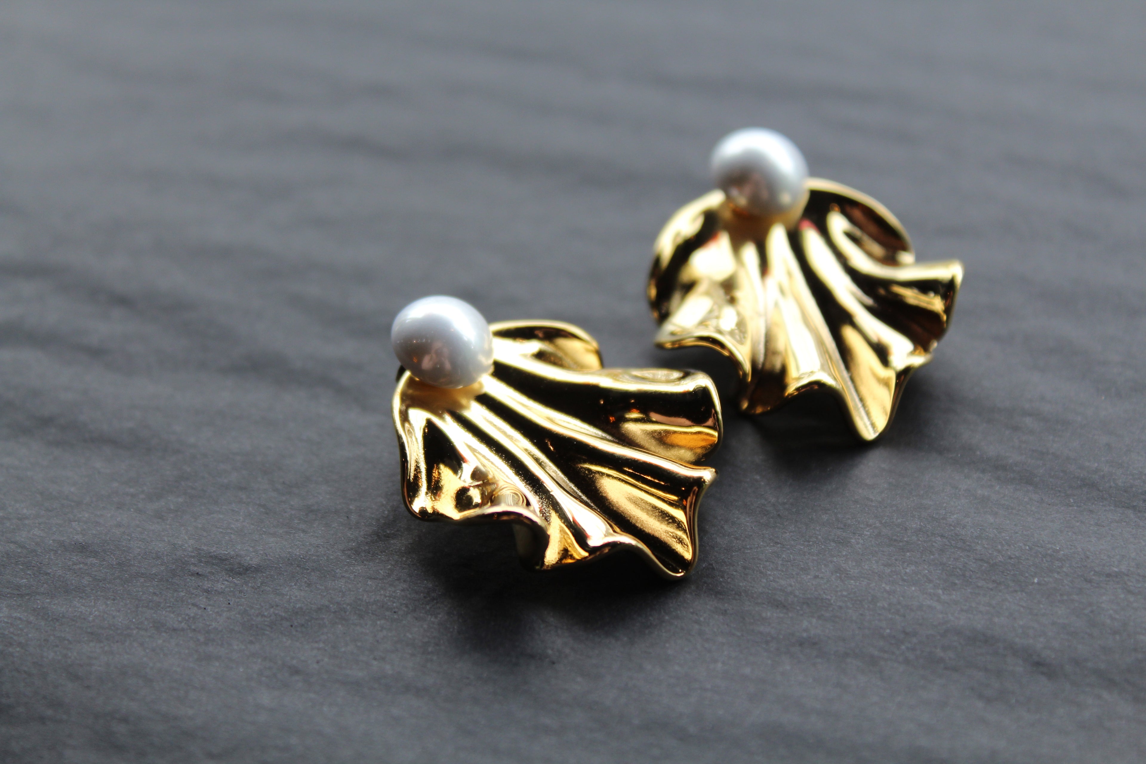 Stainless Steel Pearl Earrings