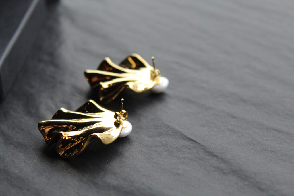 Stainless Steel Pearl Earrings