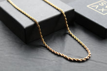 Load image into Gallery viewer, Stainless Steel Rope Necklace with 18ct Gold PVD
