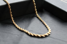 Load image into Gallery viewer, Stainless Steel Rope Necklace with 18ct Gold PVD
