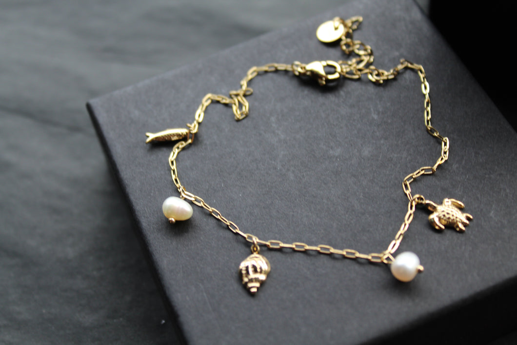Stainless Steel Sea Inspired Ankle Chain