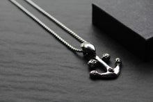 Load image into Gallery viewer, Stainless Steel Skull &amp; Anchor Necklace
