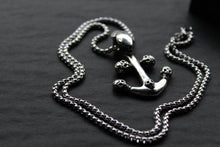 Load image into Gallery viewer, Stainless Steel Skull &amp; Anchor Necklace
