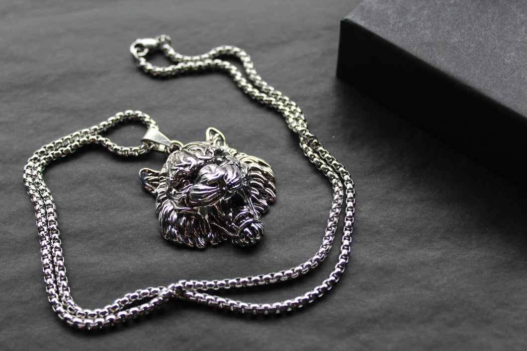Stainless Steel Tiger's Head Necklace