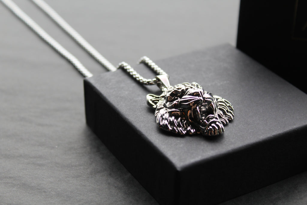 Stainless Steel Tiger's Head Necklace