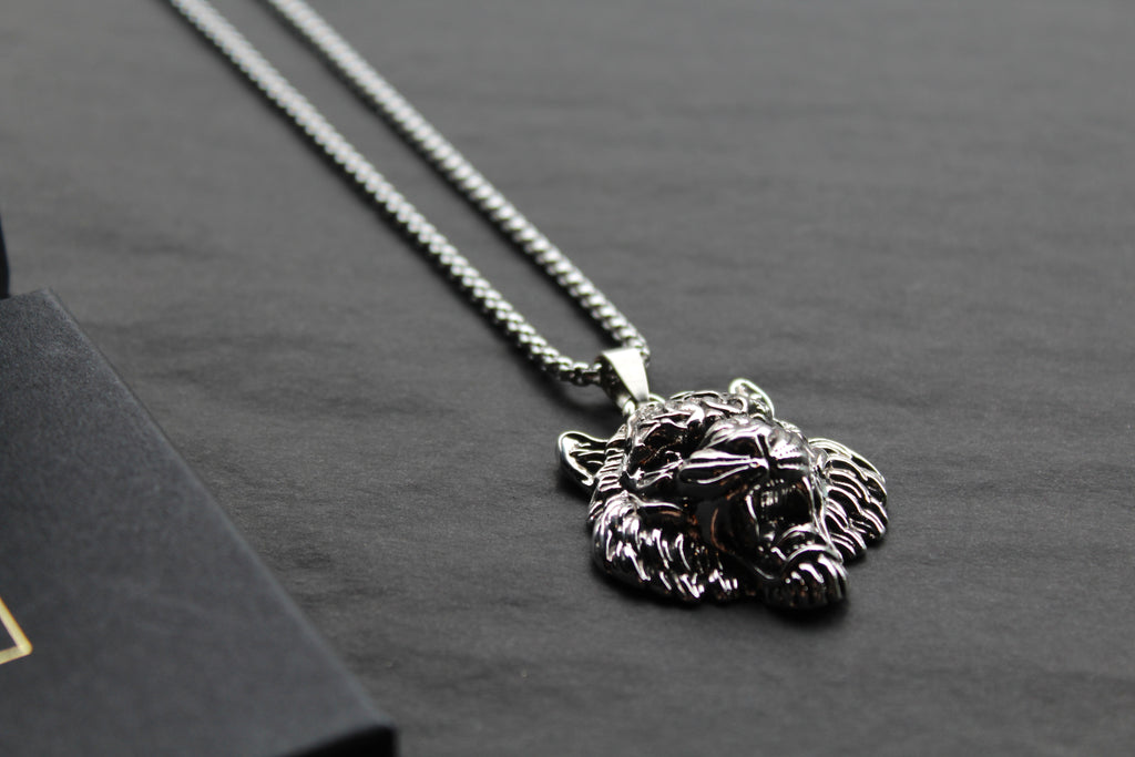 Stainless Steel Tiger's Head Necklace