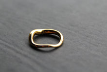 Load image into Gallery viewer, Stainless Steel Wave Ring with 18ct Gold PVD
