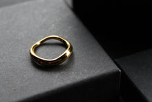 Load image into Gallery viewer, Stainless Steel Wave Ring with 18ct Gold PVD
