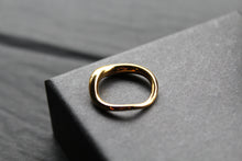 Load image into Gallery viewer, Stainless Steel Wave Ring with 18ct Gold PVD
