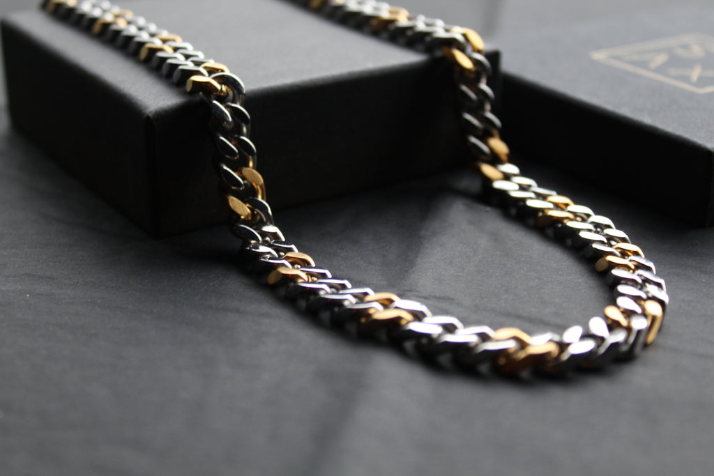 Stainless Steel and Gold IP Polished Necklace