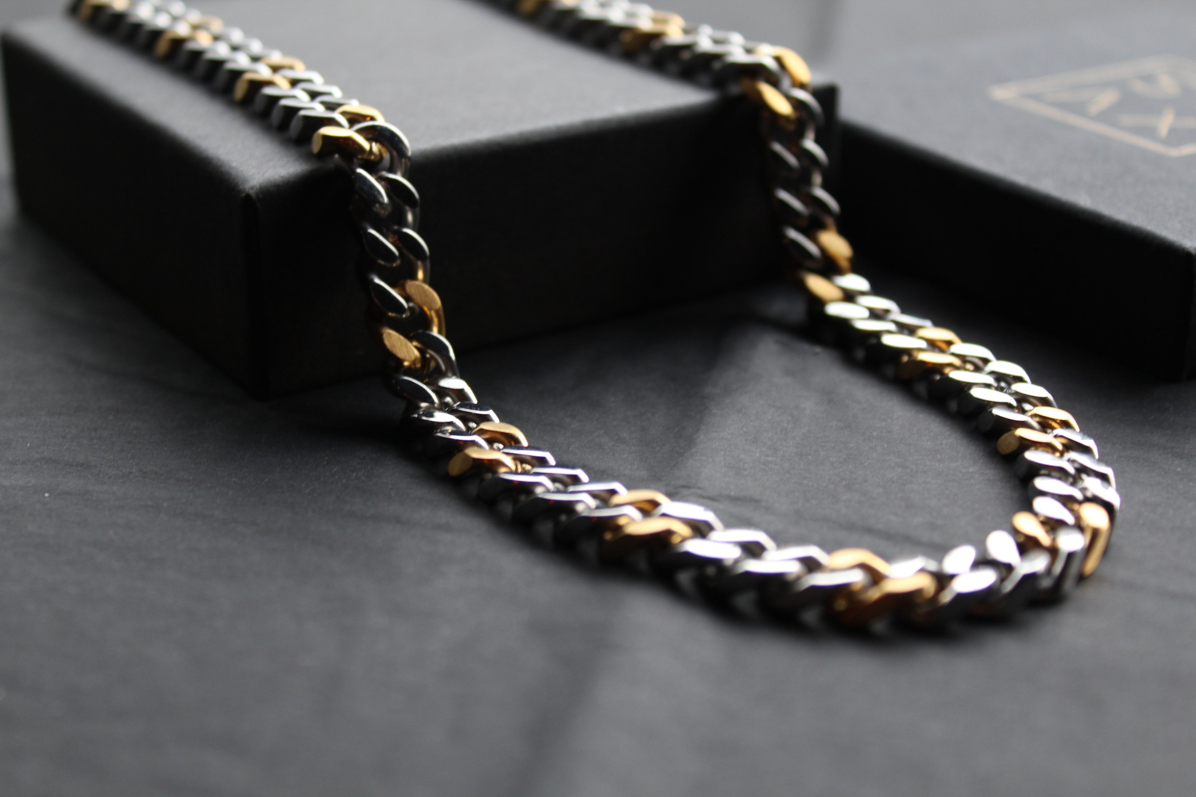 Stainless Steel and Gold IP Polished Necklace
