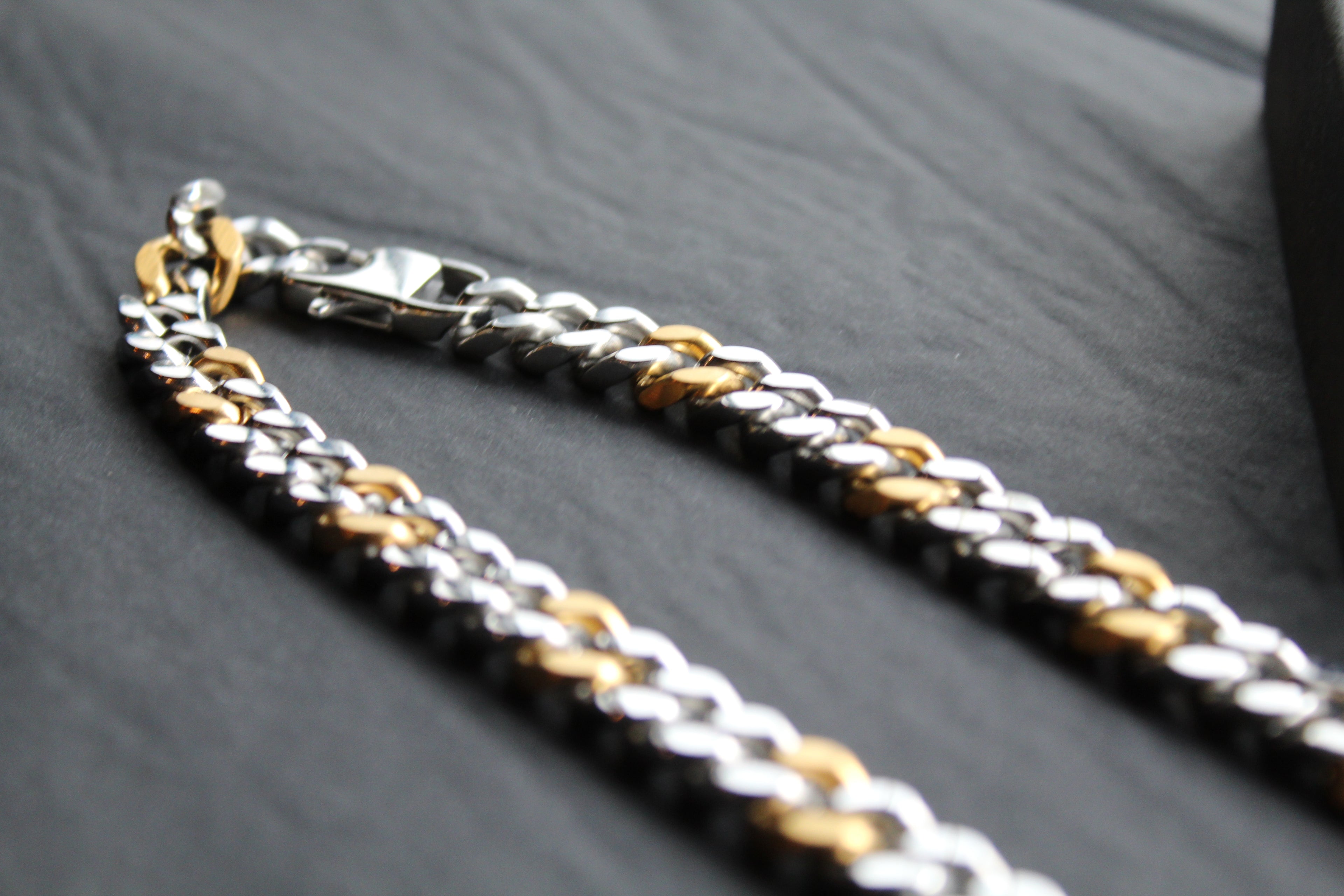 Stainless Steel and Gold IP Polished Necklace