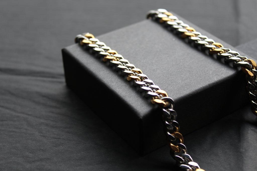 Stainless Steel and Gold IP Polished Necklace