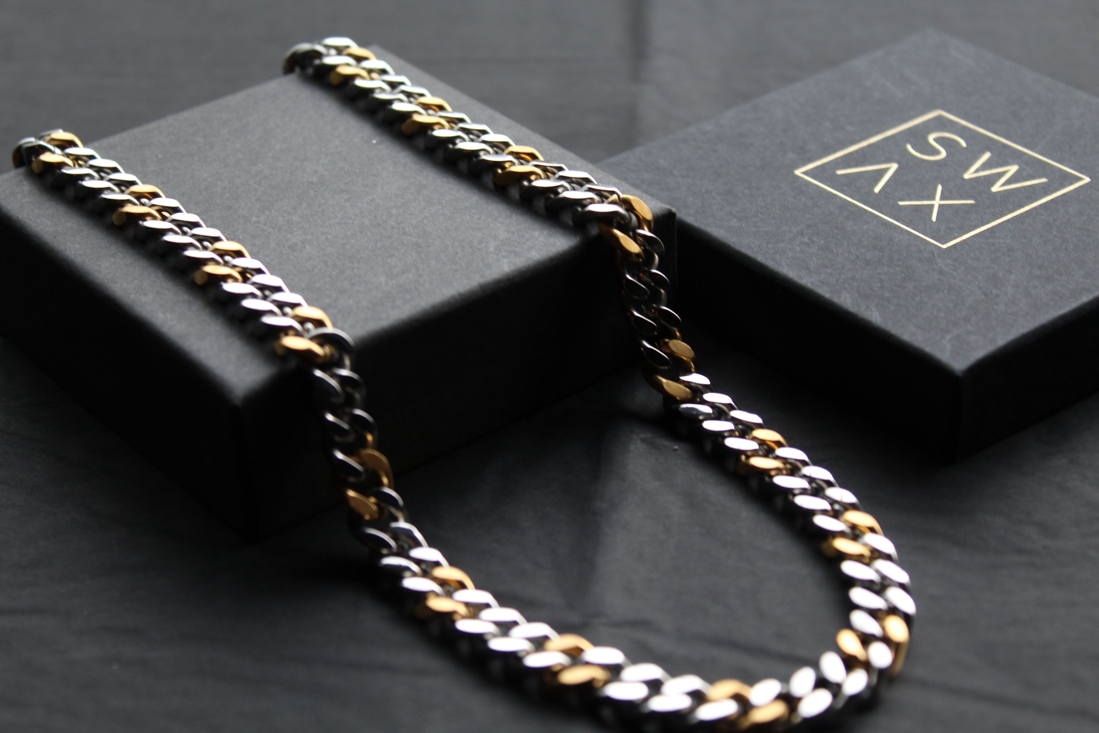 Stainless Steel and Gold IP Polished Necklace