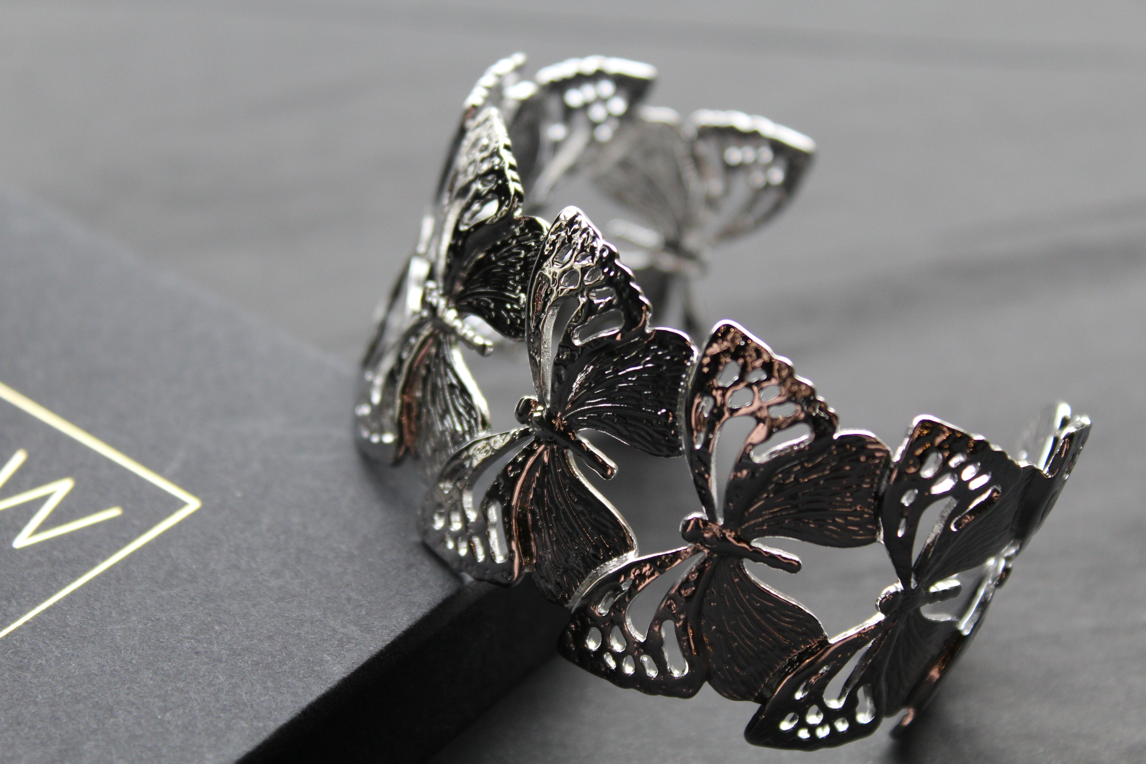Stainless Steel Butterfly Bangle
