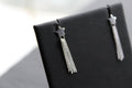 Star Studs with Tassel Drop