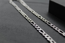 Load image into Gallery viewer, Steel Figaro Chain Matte &amp; Polished 50cm
