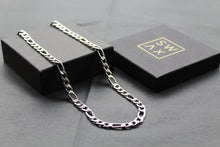 Load image into Gallery viewer, Steel Figaro Chain Matte &amp; Polished 50cm
