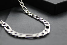 Load image into Gallery viewer, Steel Figaro Chain Matte &amp; Polished 50cm
