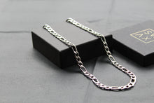 Load image into Gallery viewer, Steel Figaro Chain Matte &amp; Polished 50cm

