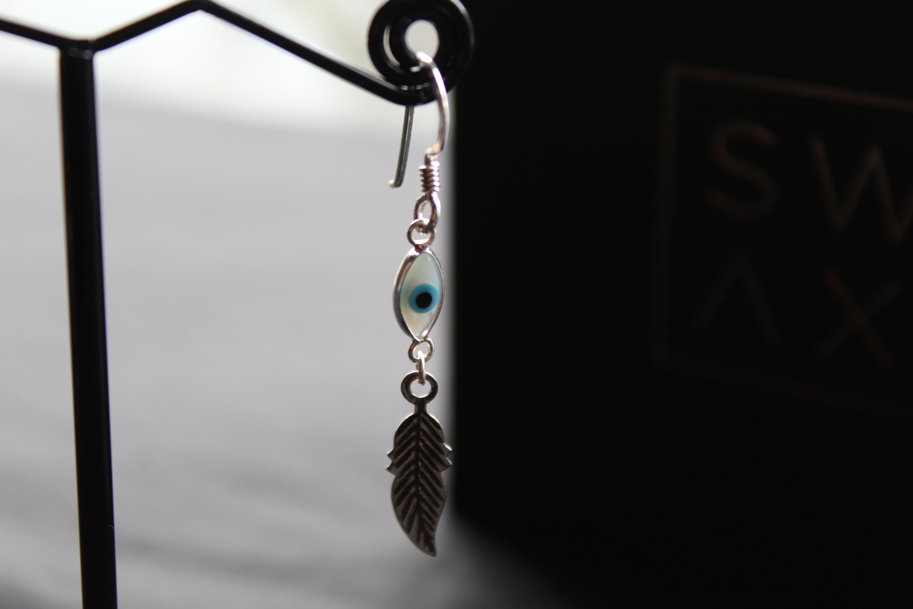 Sterling Silver Evil Eye Earrings