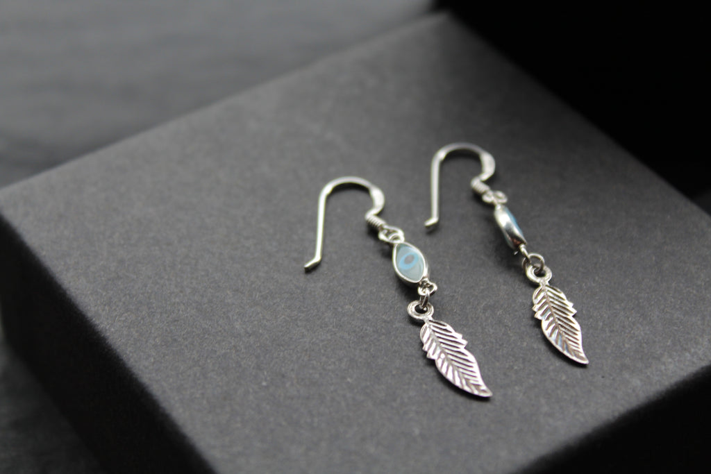 Sterling Silver Evil Eye Earrings