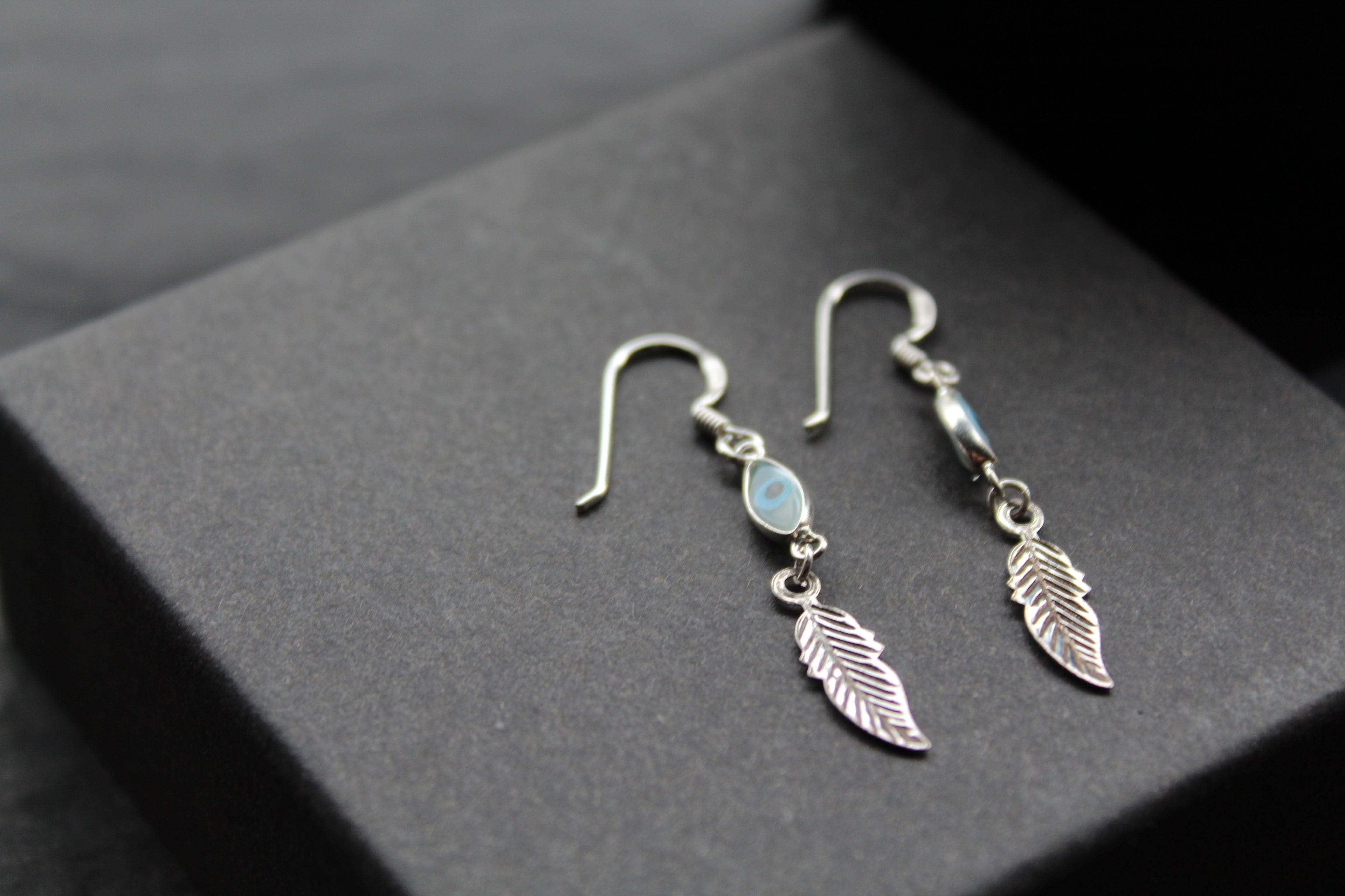 Sterling Silver Evil Eye Earrings