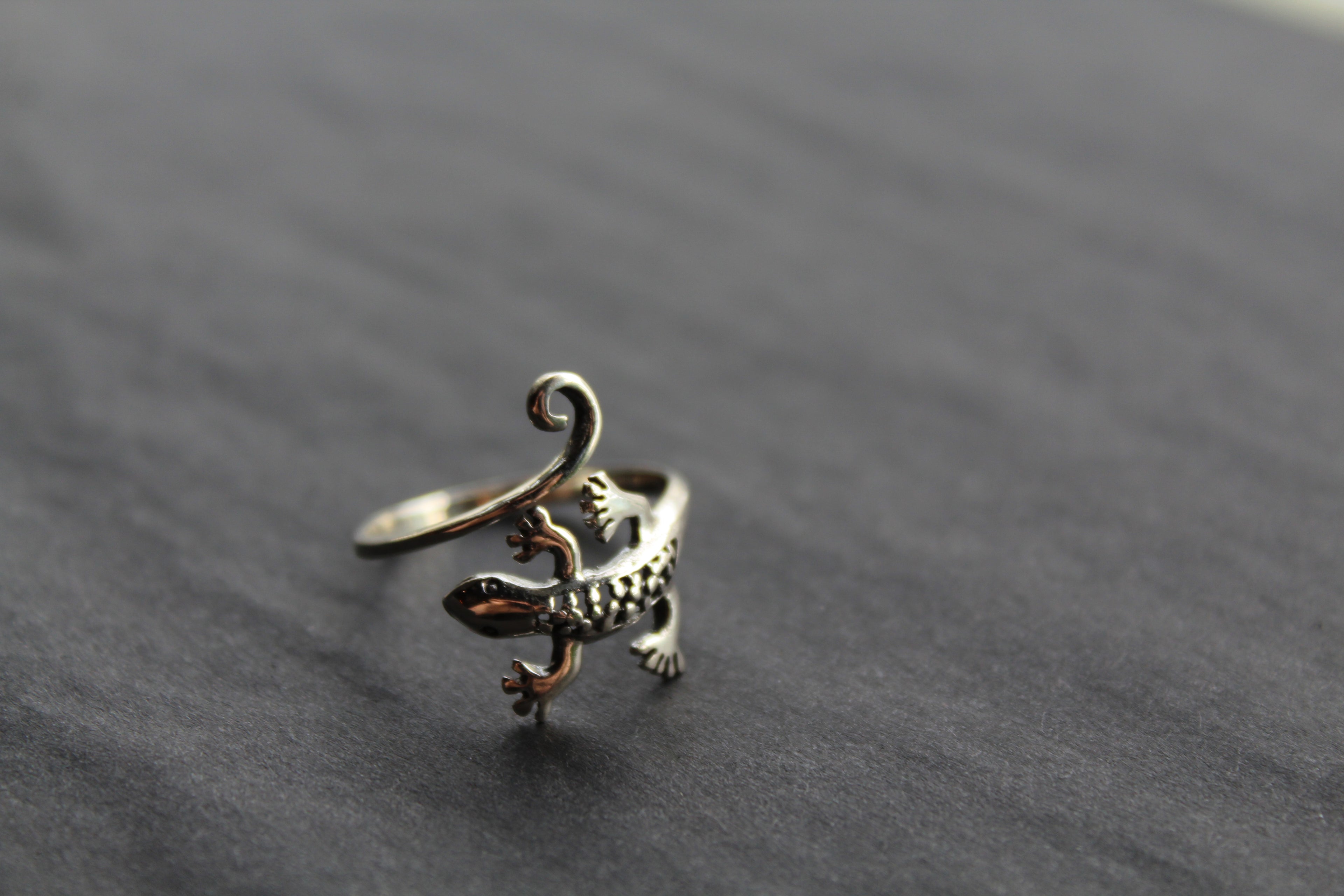 Sterling Silver Gecko Ring
