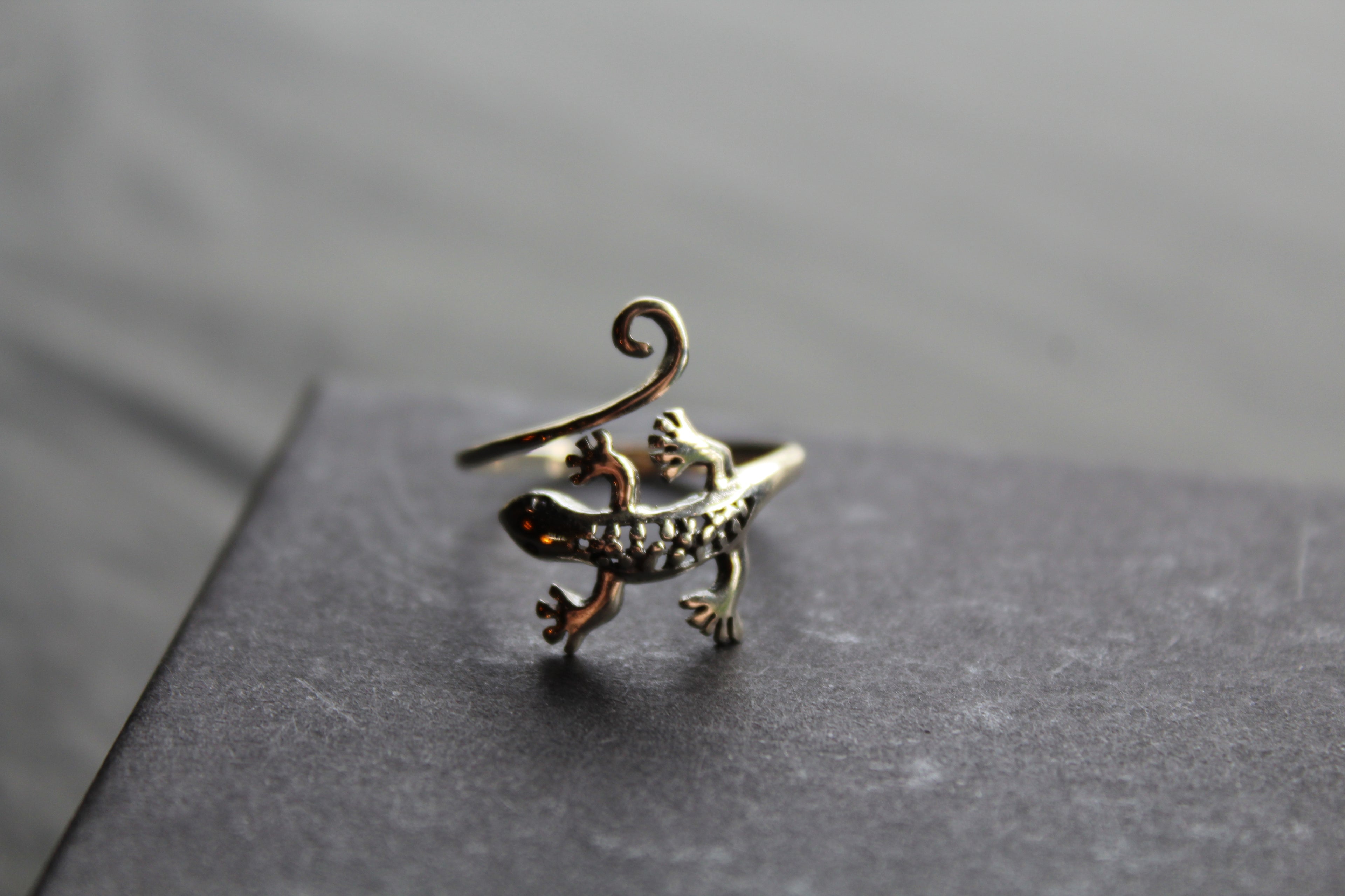 Sterling Silver Gecko Ring