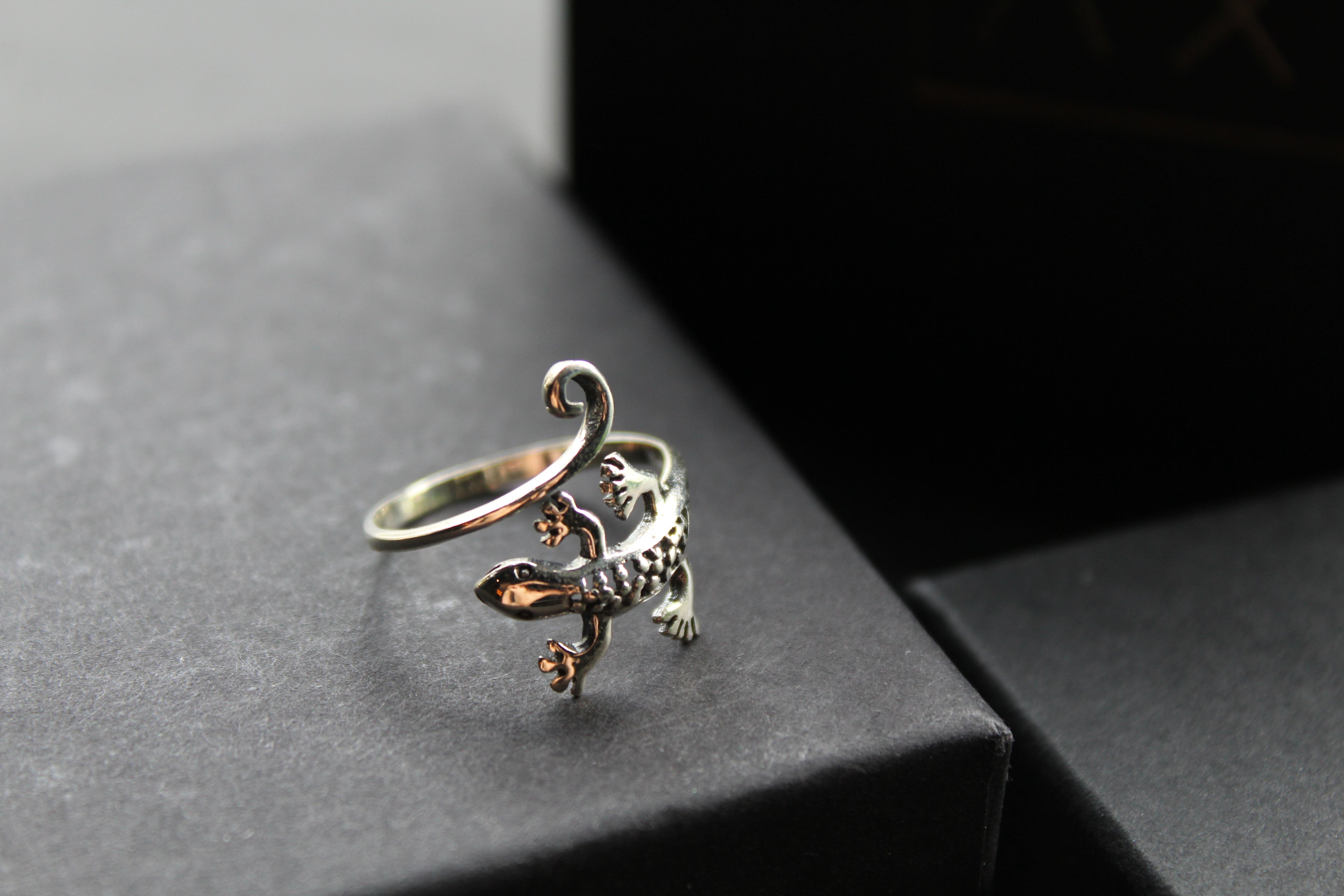 Sterling Silver Gecko Ring
