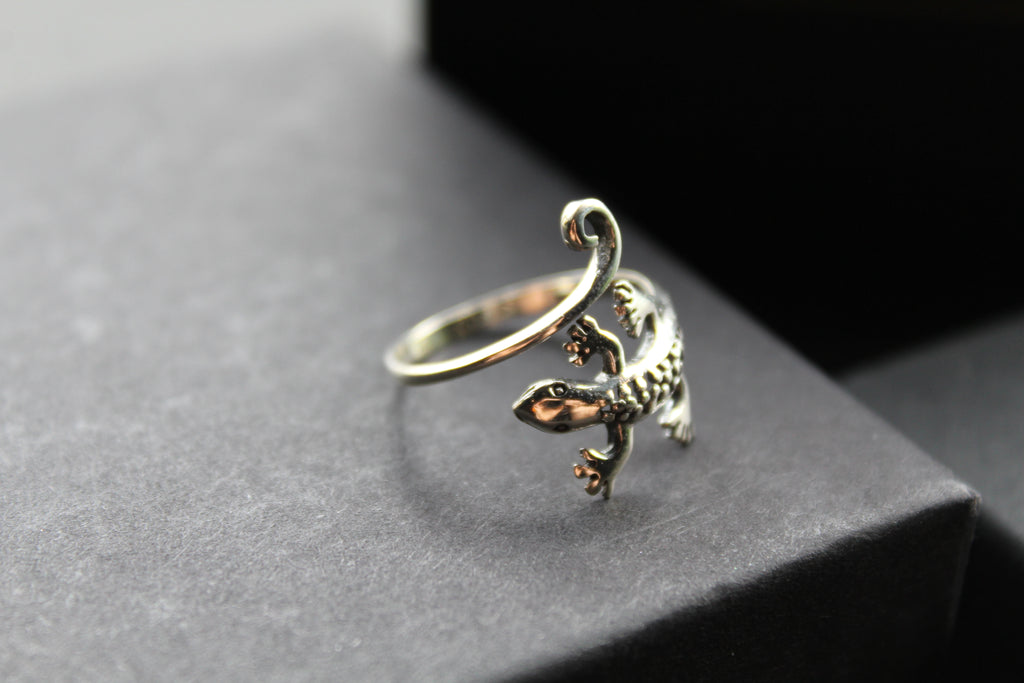 Sterling Silver Gecko Ring