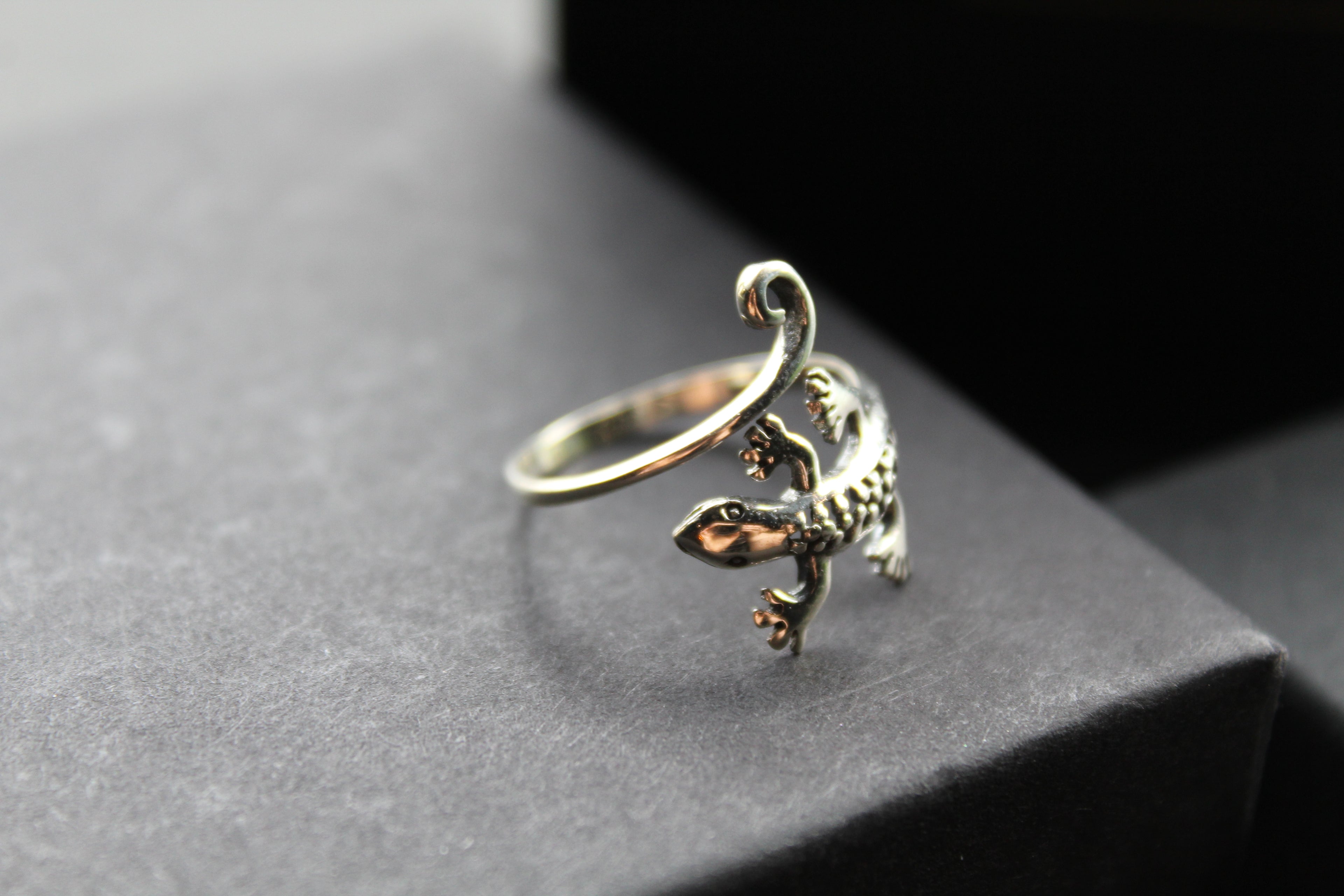 Sterling Silver Gecko Ring