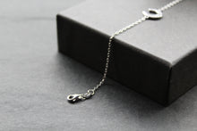 Load image into Gallery viewer, Sterling Silver Rhodium Plated CZ Horseshoe Bracelet
