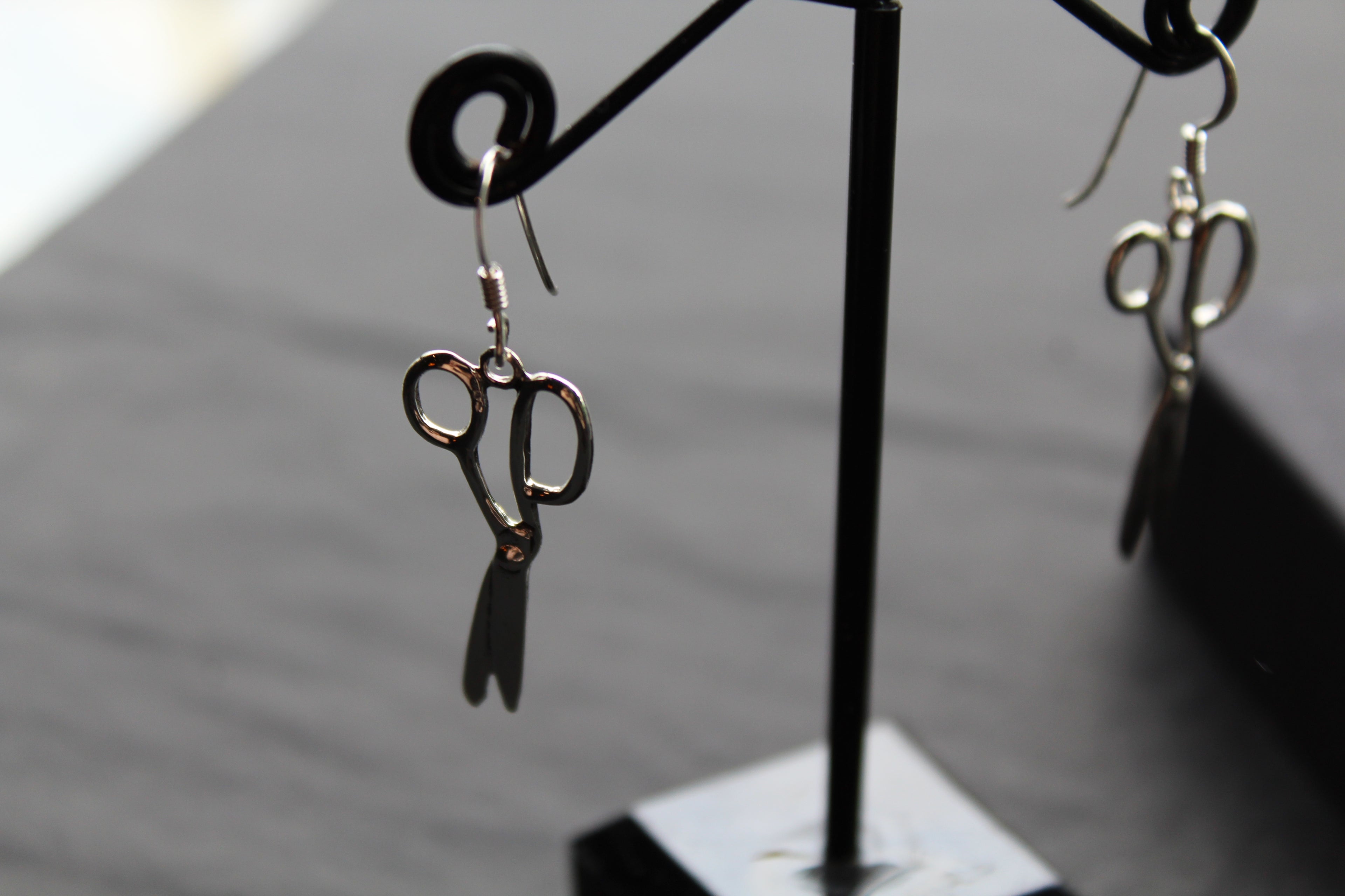 Sterling Silver Scissors Earrings