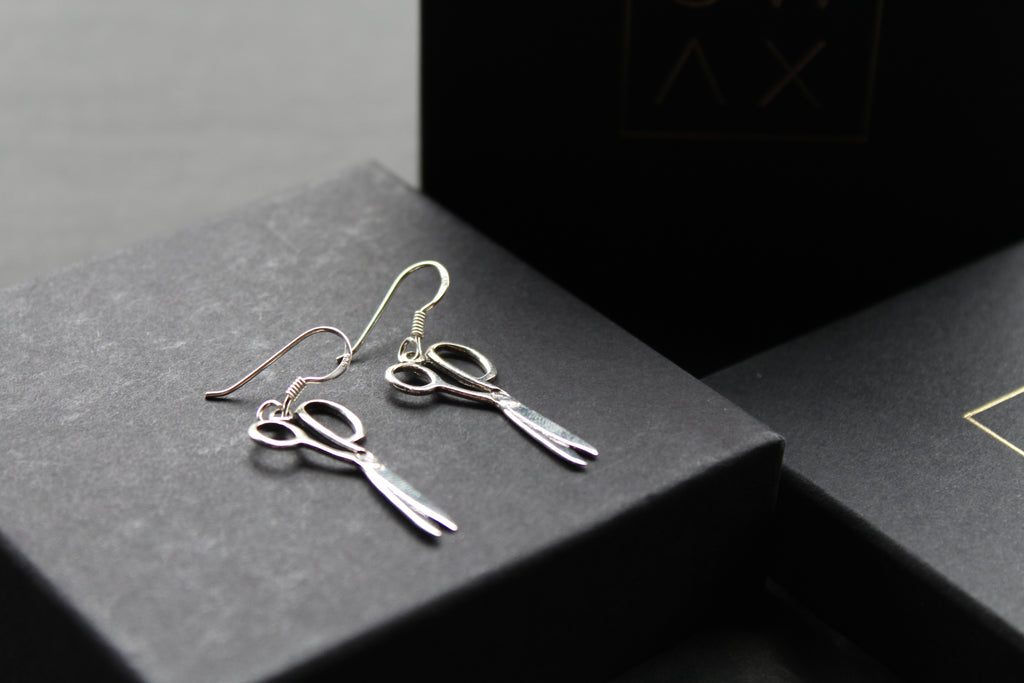 Sterling Silver Scissors Earrings