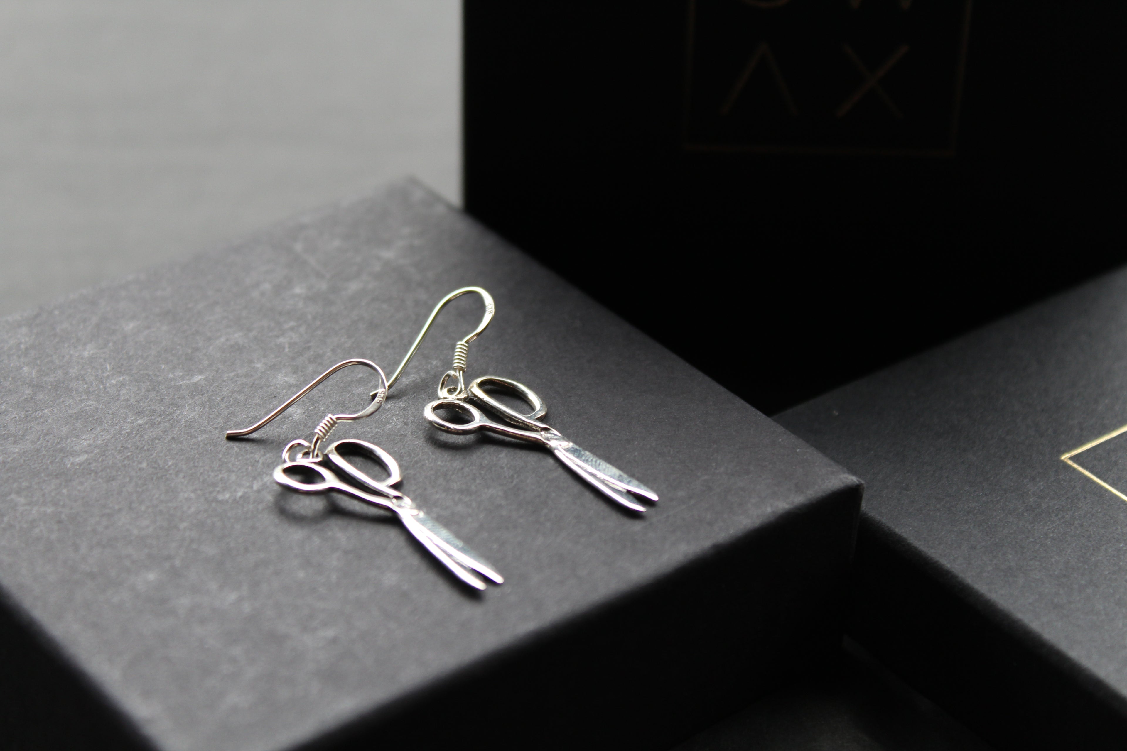 Sterling Silver Scissors Earrings