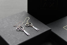 Load image into Gallery viewer, Sterling Silver Scissors Earrings
