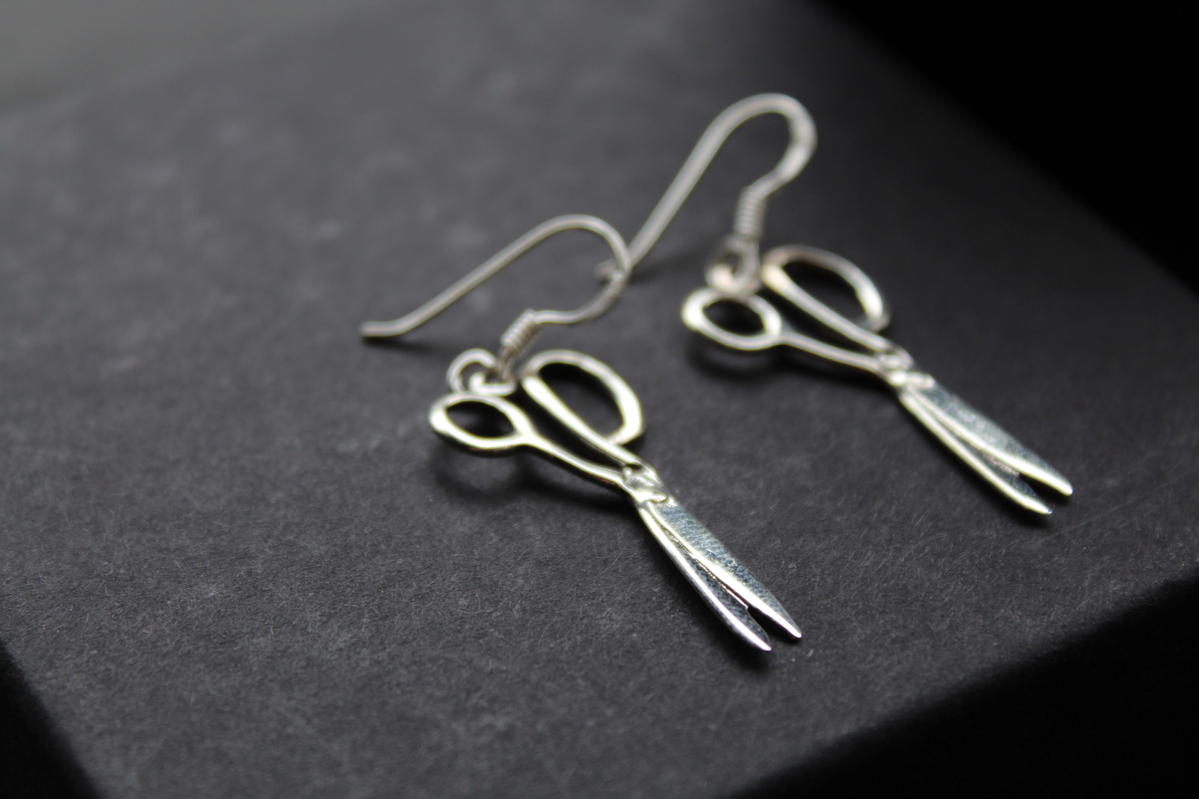 Sterling Silver Scissors Earrings