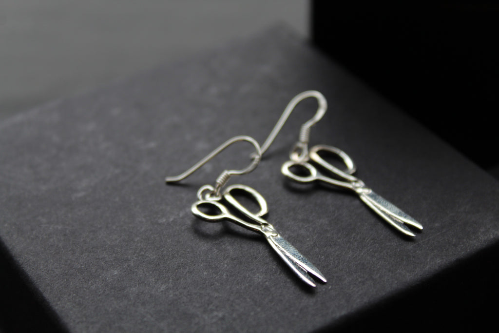Sterling Silver Scissors Earrings