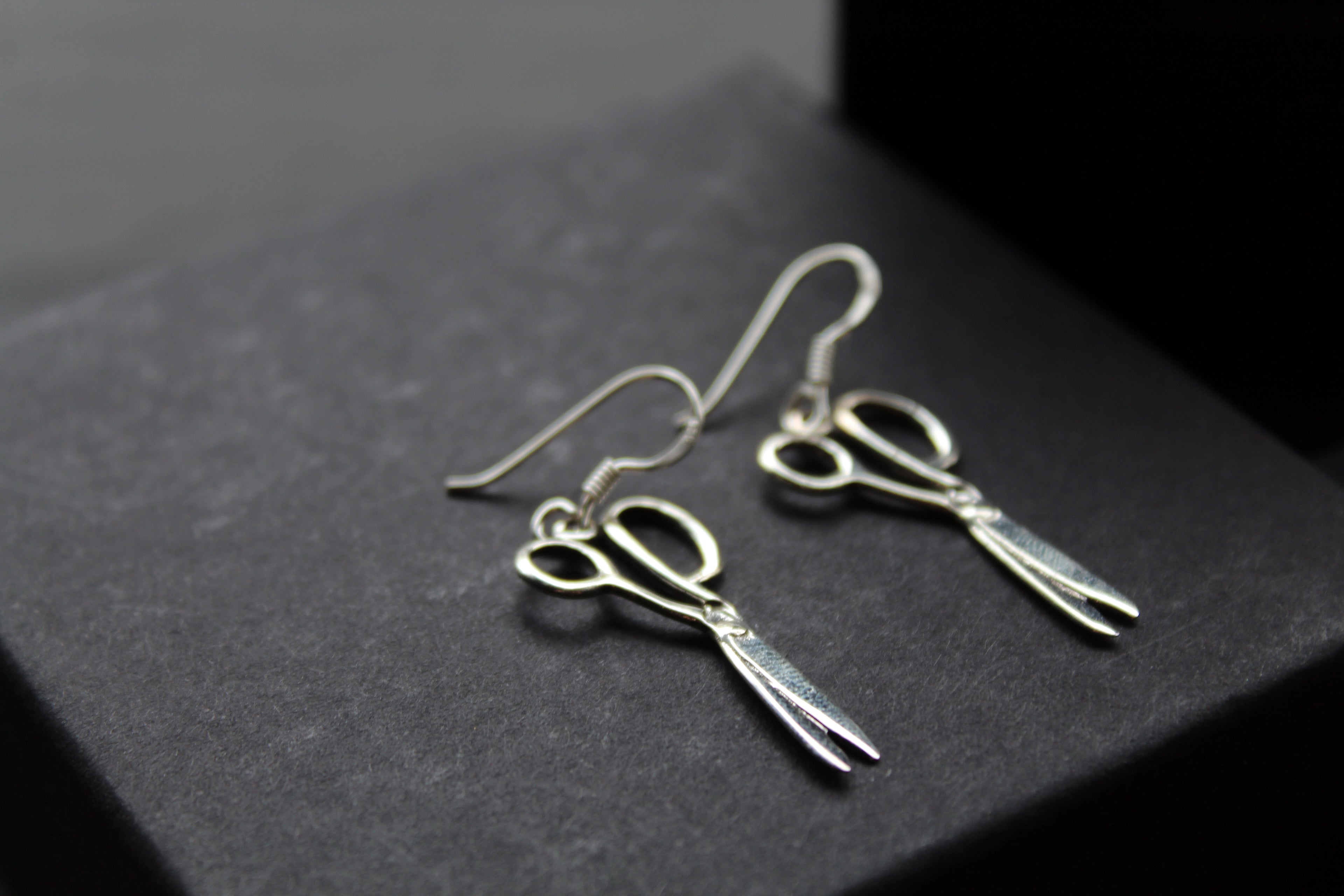 Sterling Silver Scissors Earrings