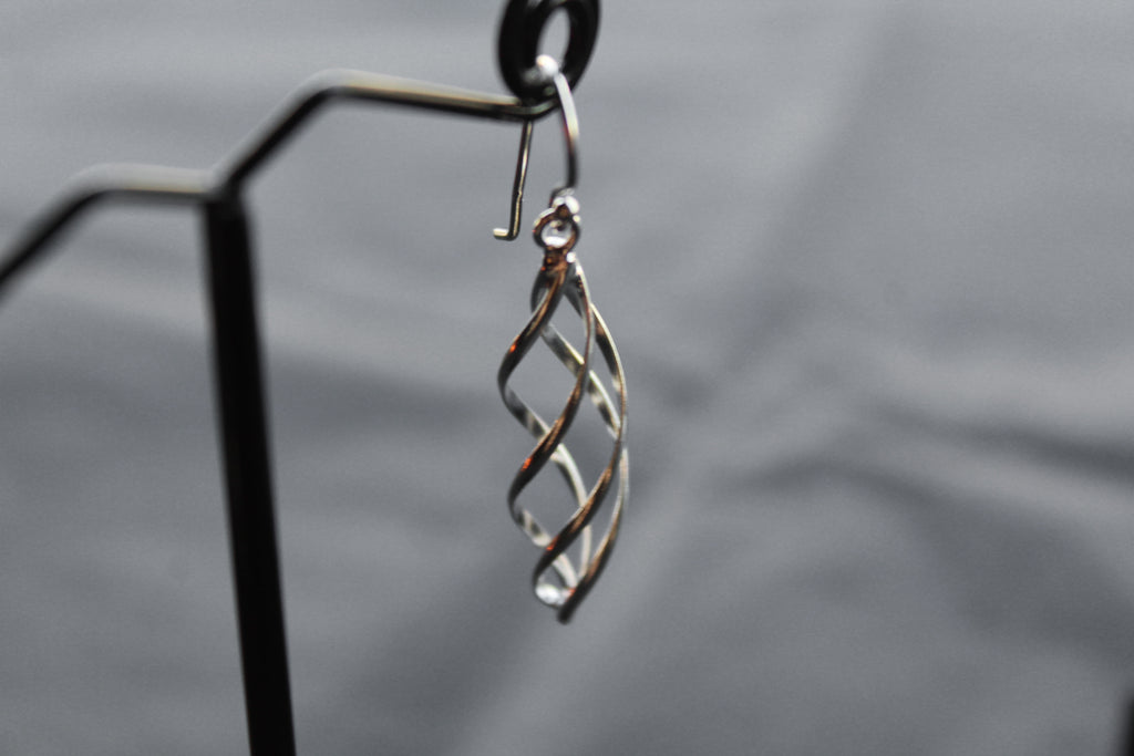 Sterling Silver Spiral Drop Earrings
