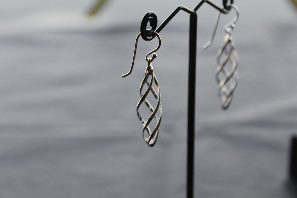 Sterling Silver Spiral Drop Earrings