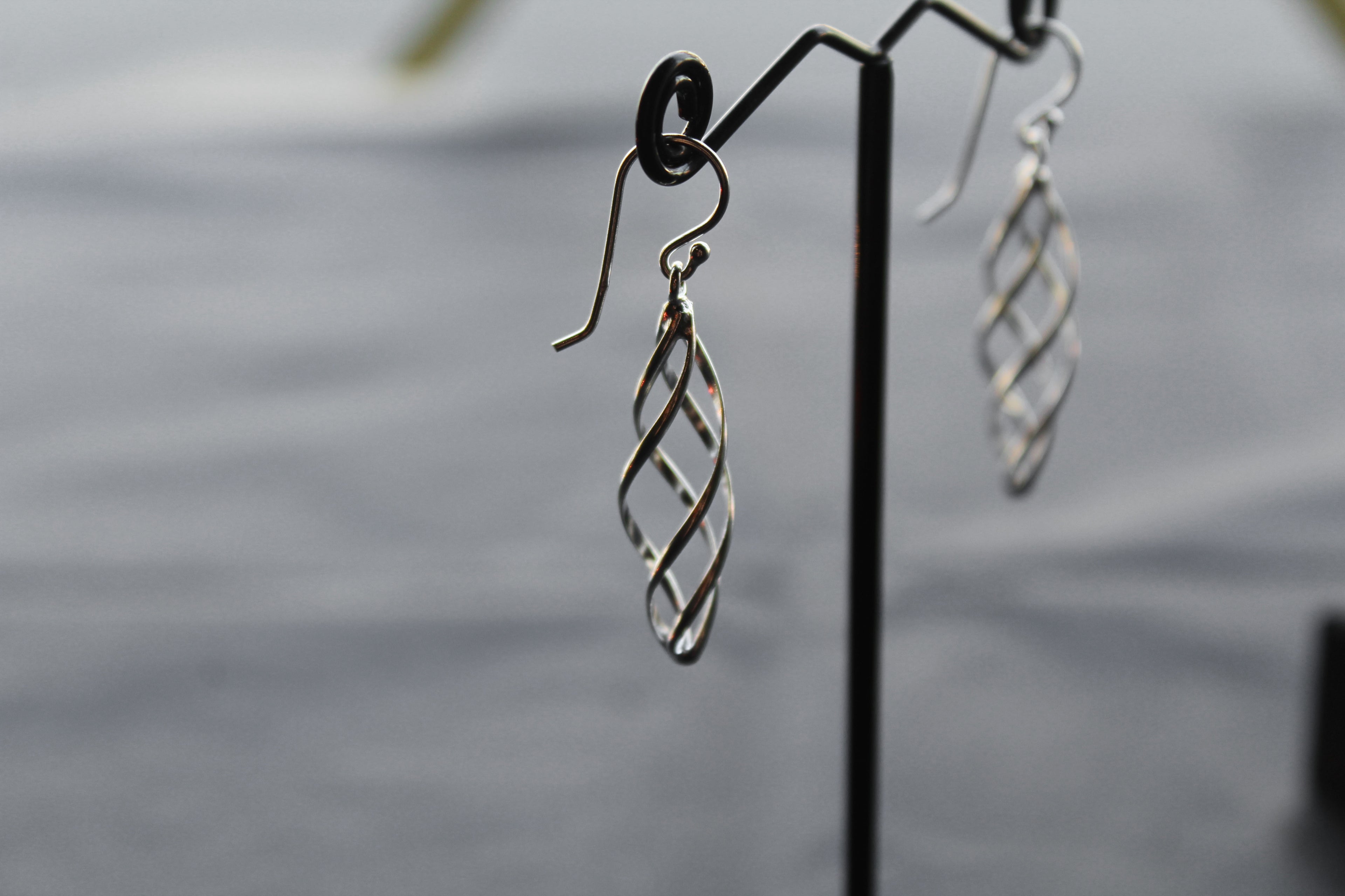 Sterling Silver Spiral Drop Earrings