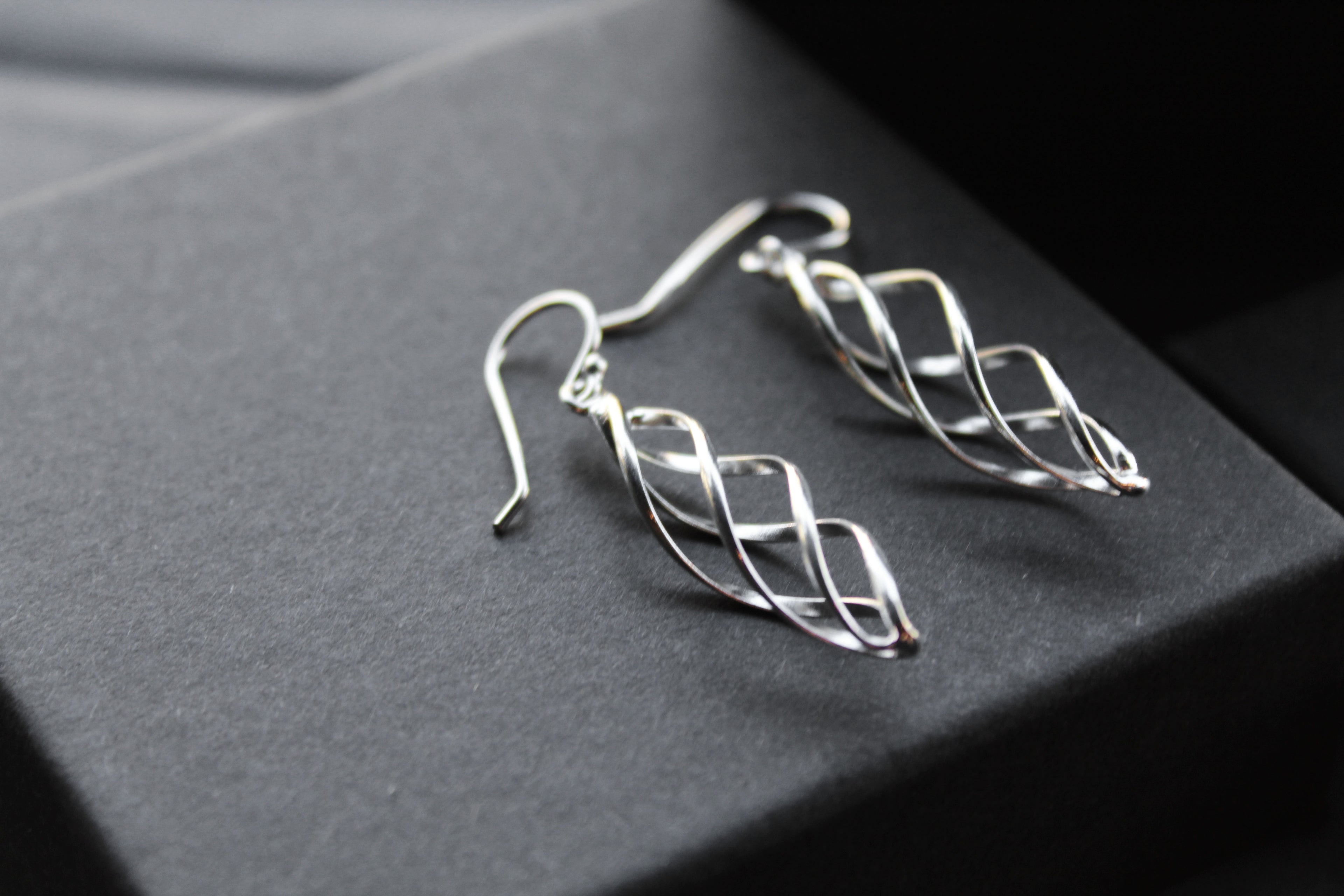 Sterling Silver Spiral Drop Earrings