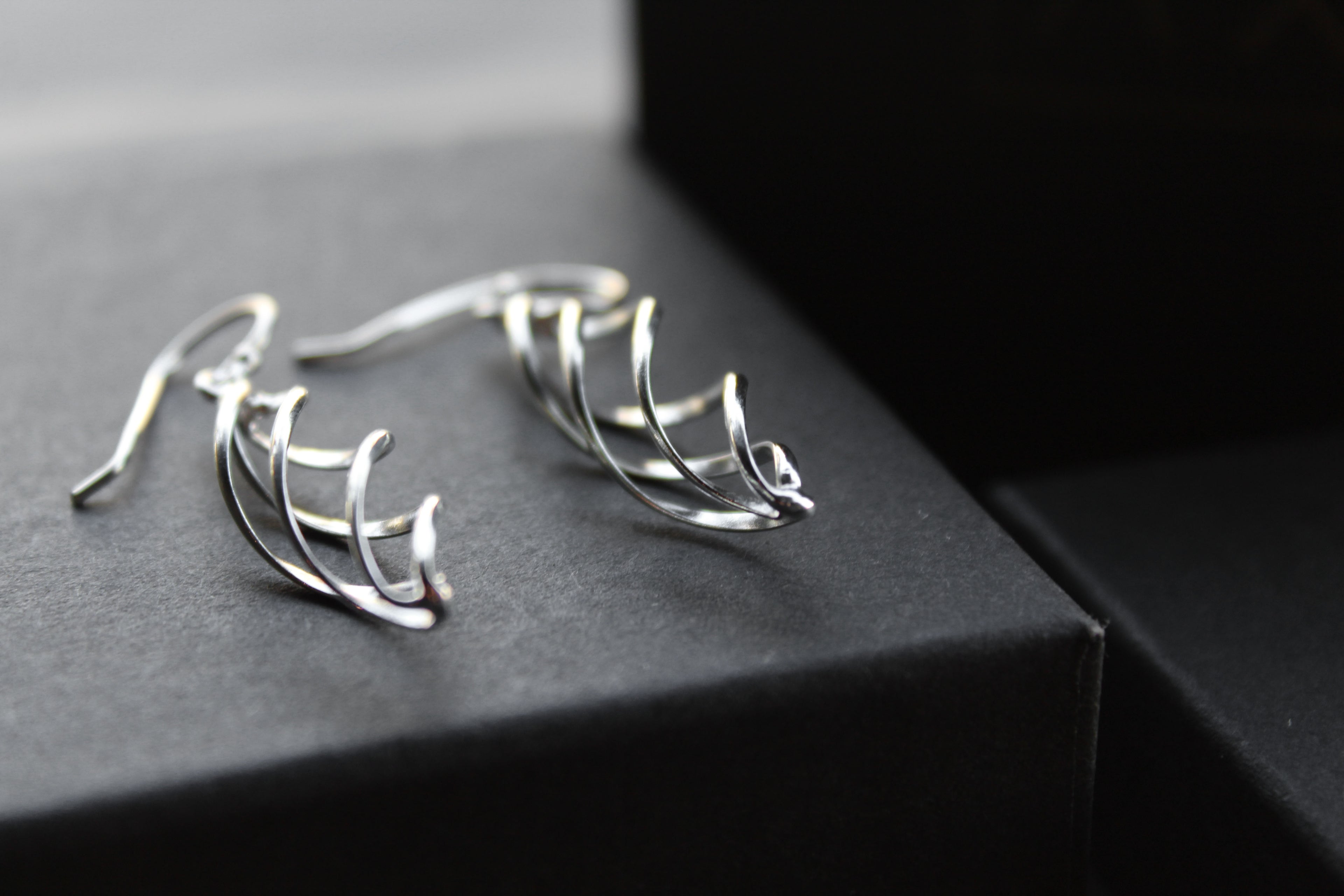 Sterling Silver Spiral Drop Earrings