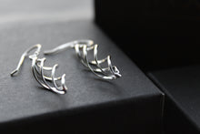 Load image into Gallery viewer, Sterling Silver Spiral Drop Earrings
