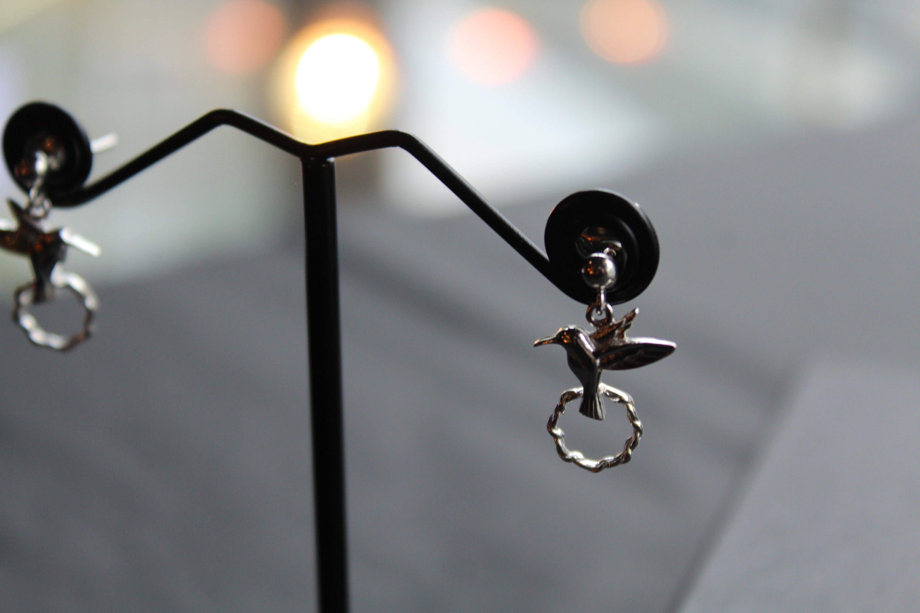 Studs of Hope - Silver Hummingbird Stud