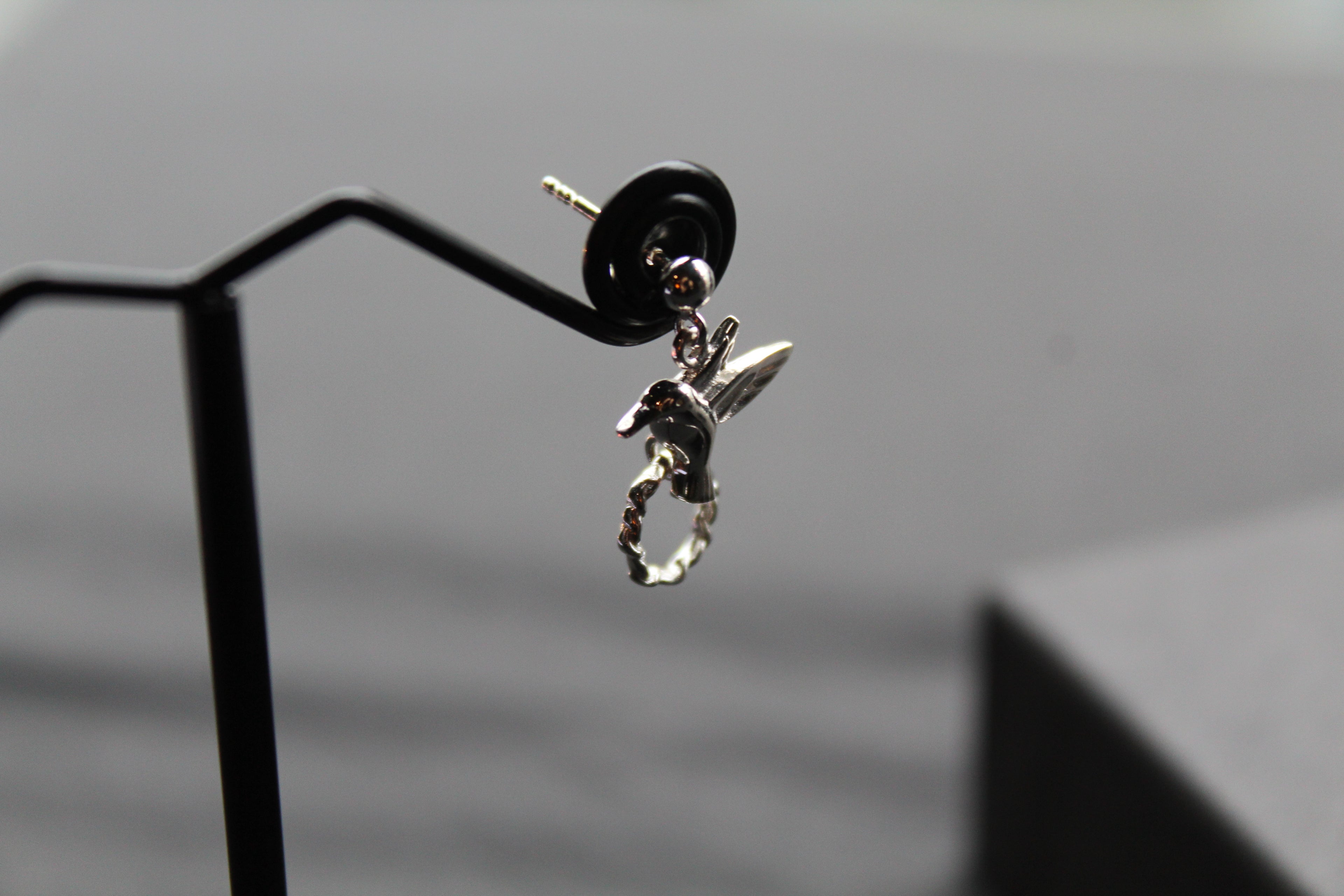 Studs of Hope - Silver Hummingbird Stud